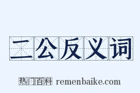 二公反义词是什么意思的图片